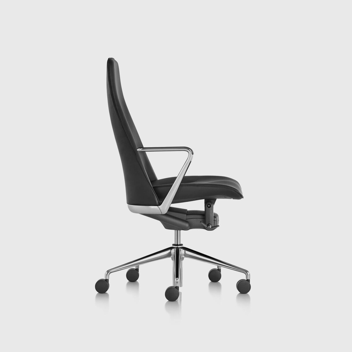 Taper Chair, Black Leather