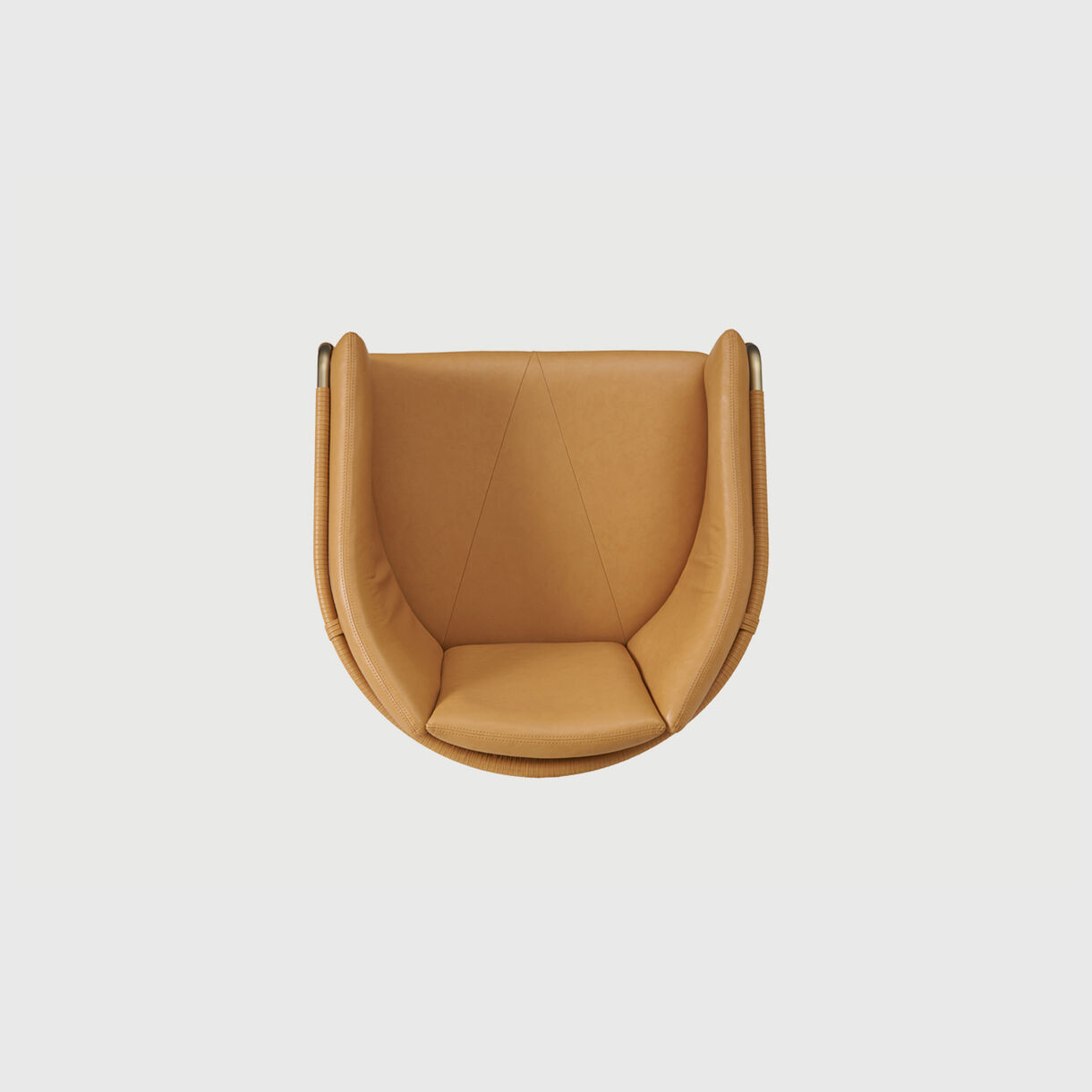 Geometric Armchair in Leather