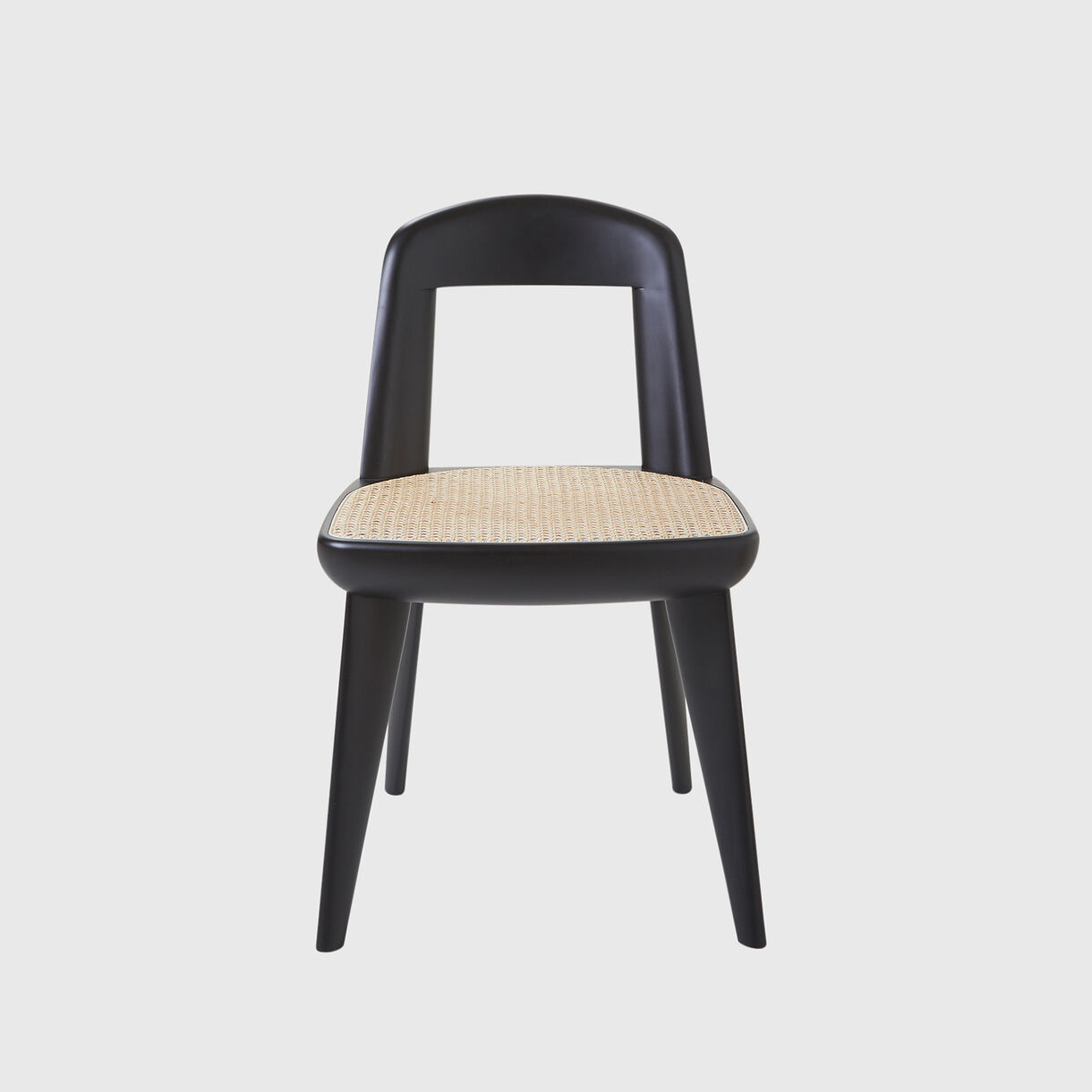 Brutus Chair Cane, Ebonized Beech, Natural Vienna Cane