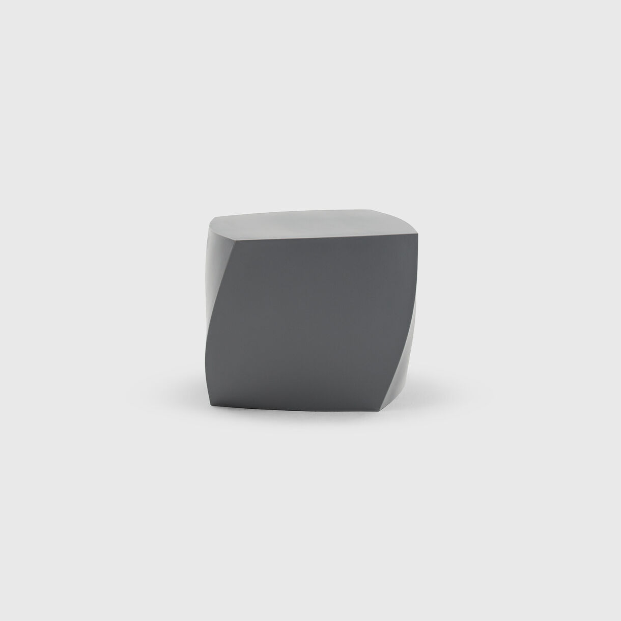 Gehry Left Twist Cube, Silver