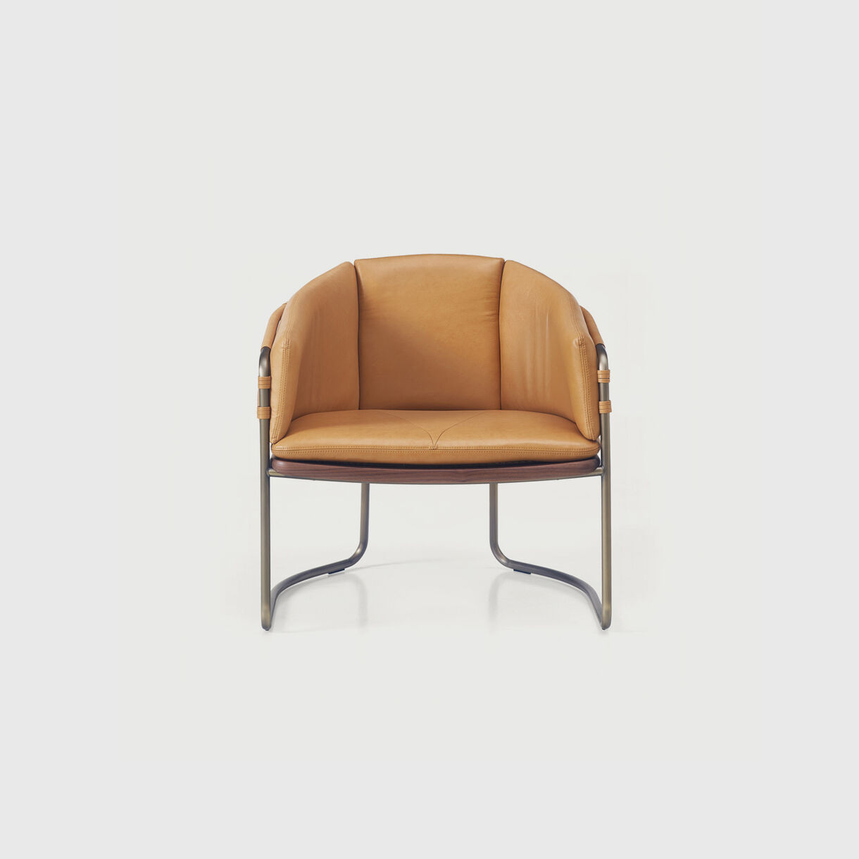 Geometric Armchair in Leather
