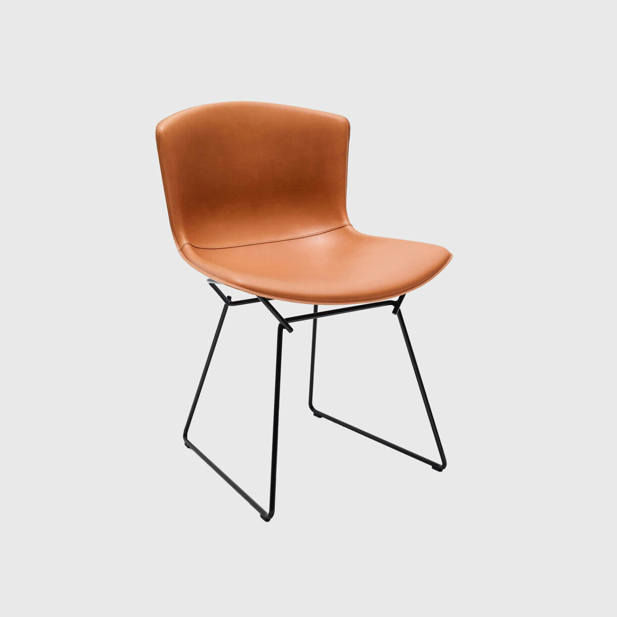 Bertoia Leather Side Chair, Natural Cowhide