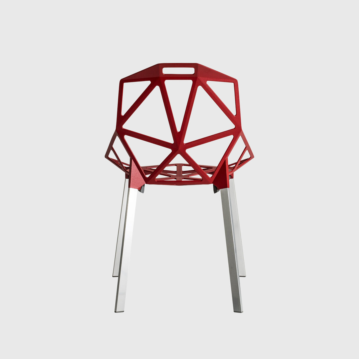 Chair_One, Red & Natural