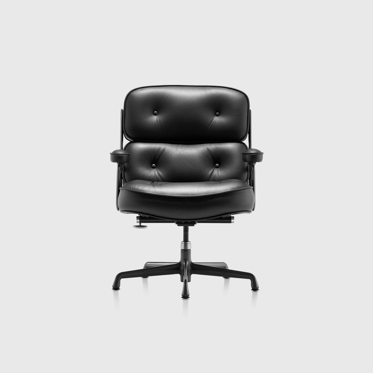 Eames Executive Chair with Glides - Black Leather & Black Frame