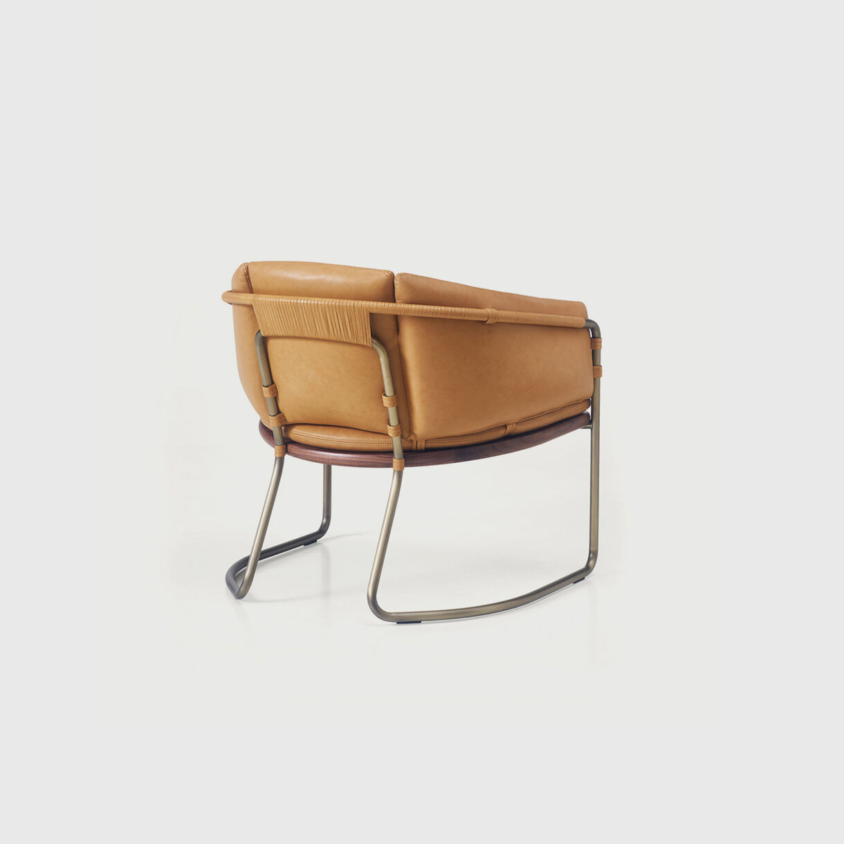 Geometric Armchair in Leather