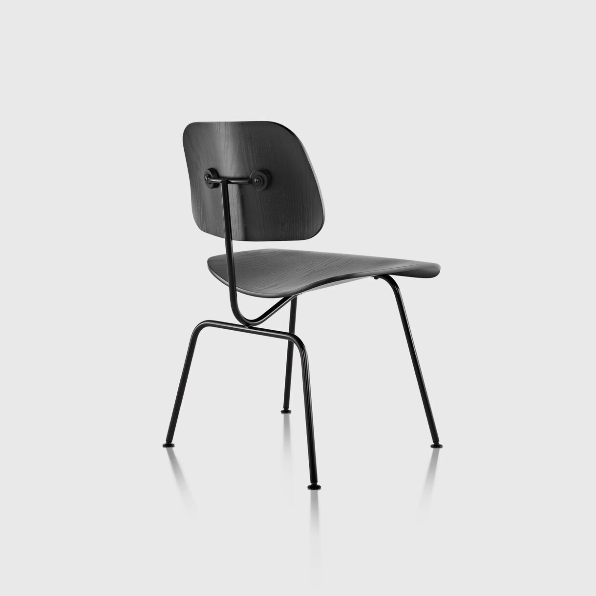 Eames Moulded Plywood Dining Chair, Metal Base, Ebony