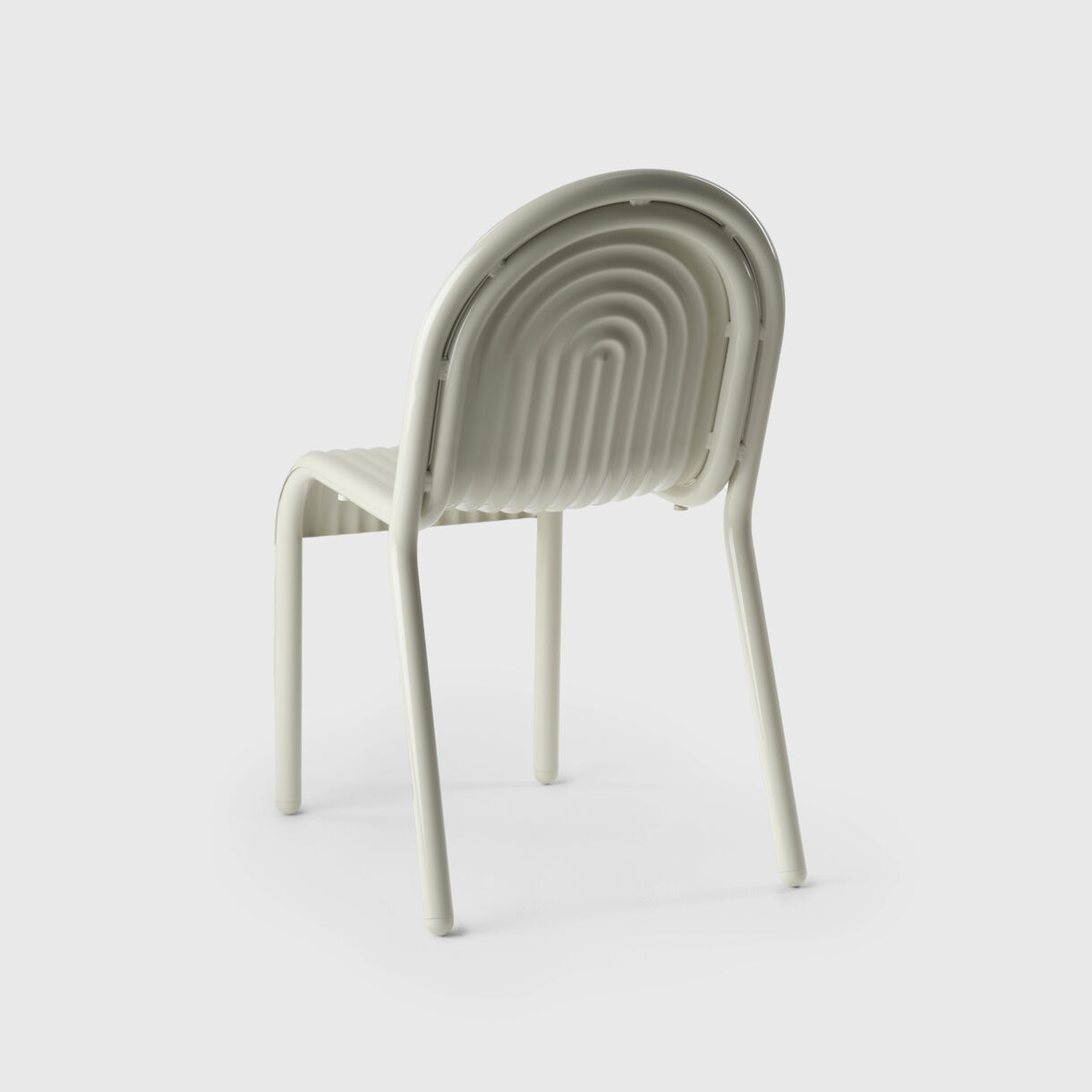 Groove Side Chair, Putty