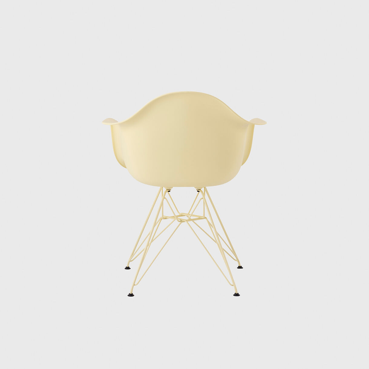 Eames Moulded Plastic Armchair, Wire Base, Powder Yellow