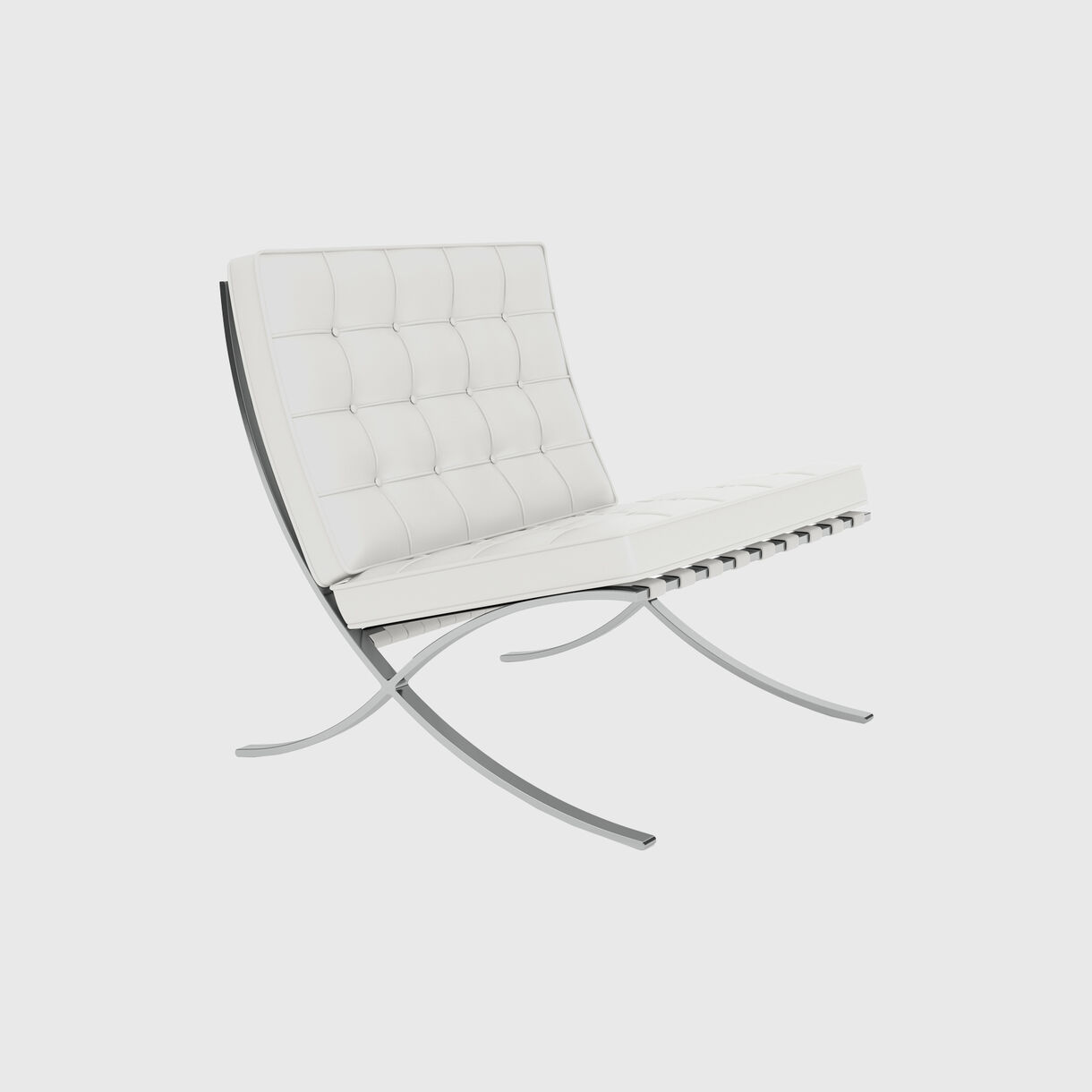 Barcelona Chair, White Leather