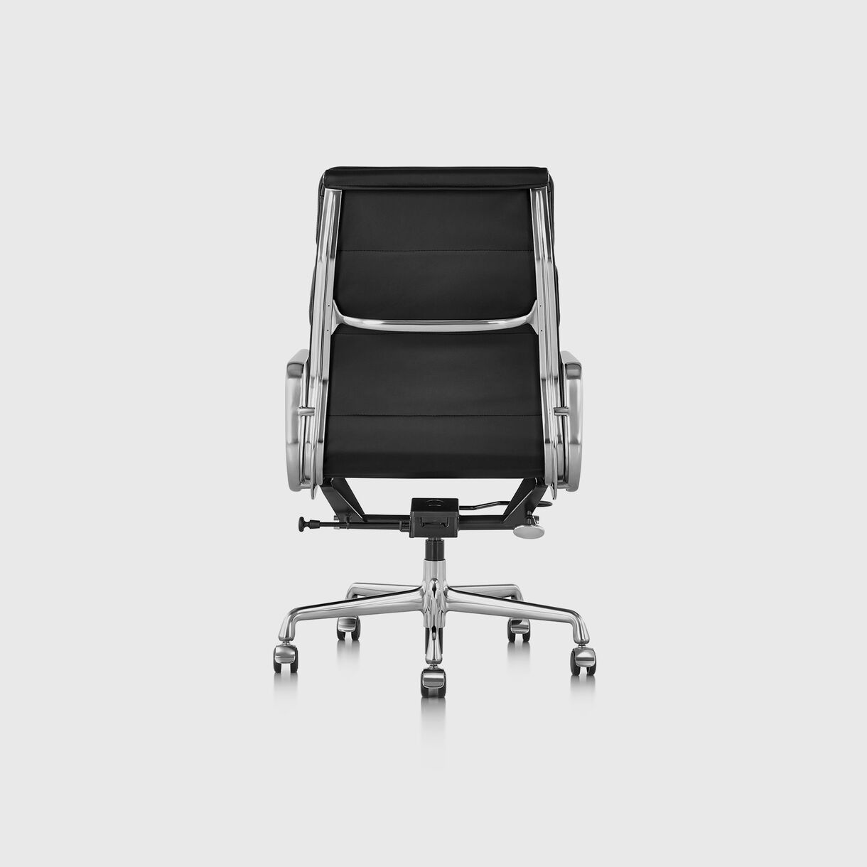 Eames Soft Pad Group Executive Chair, Black Leather & Polished Aluminium