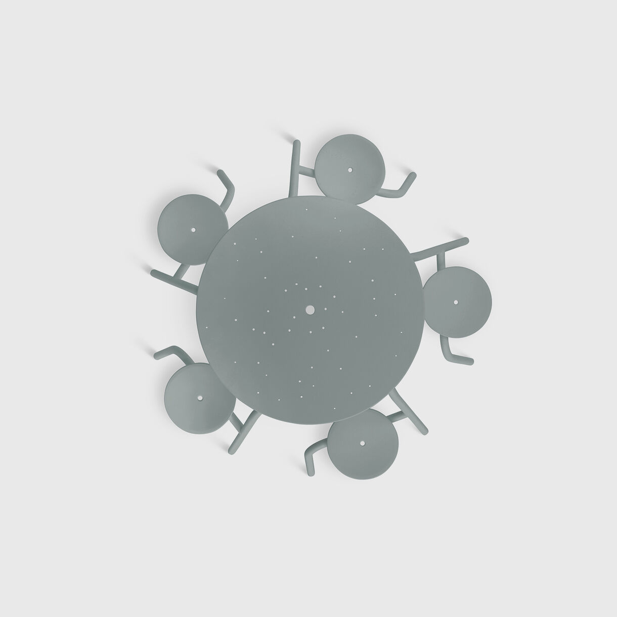 Virus Picnic Table, 5 Seater, Verdigris