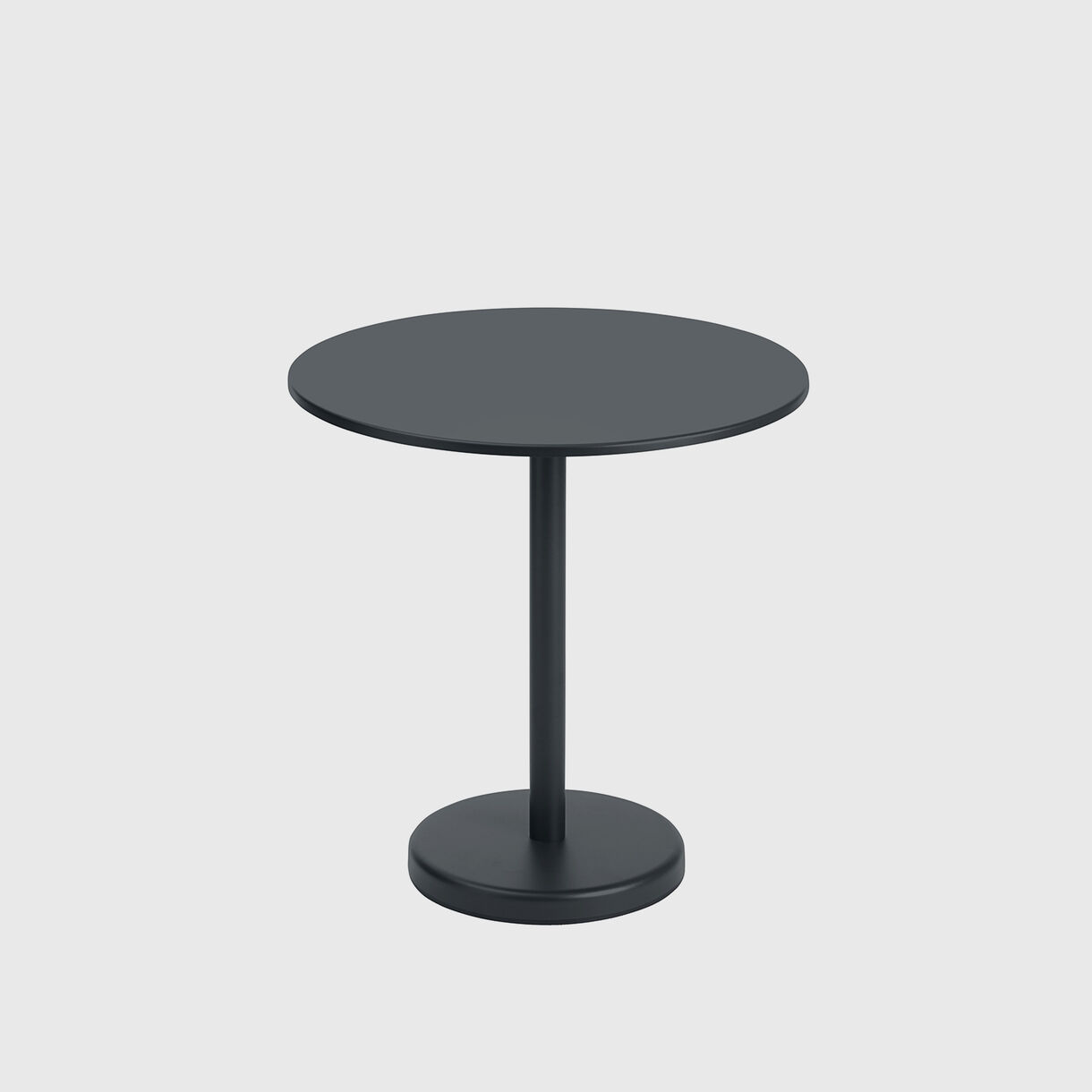 Linear Steel Round Cafe Table, Black