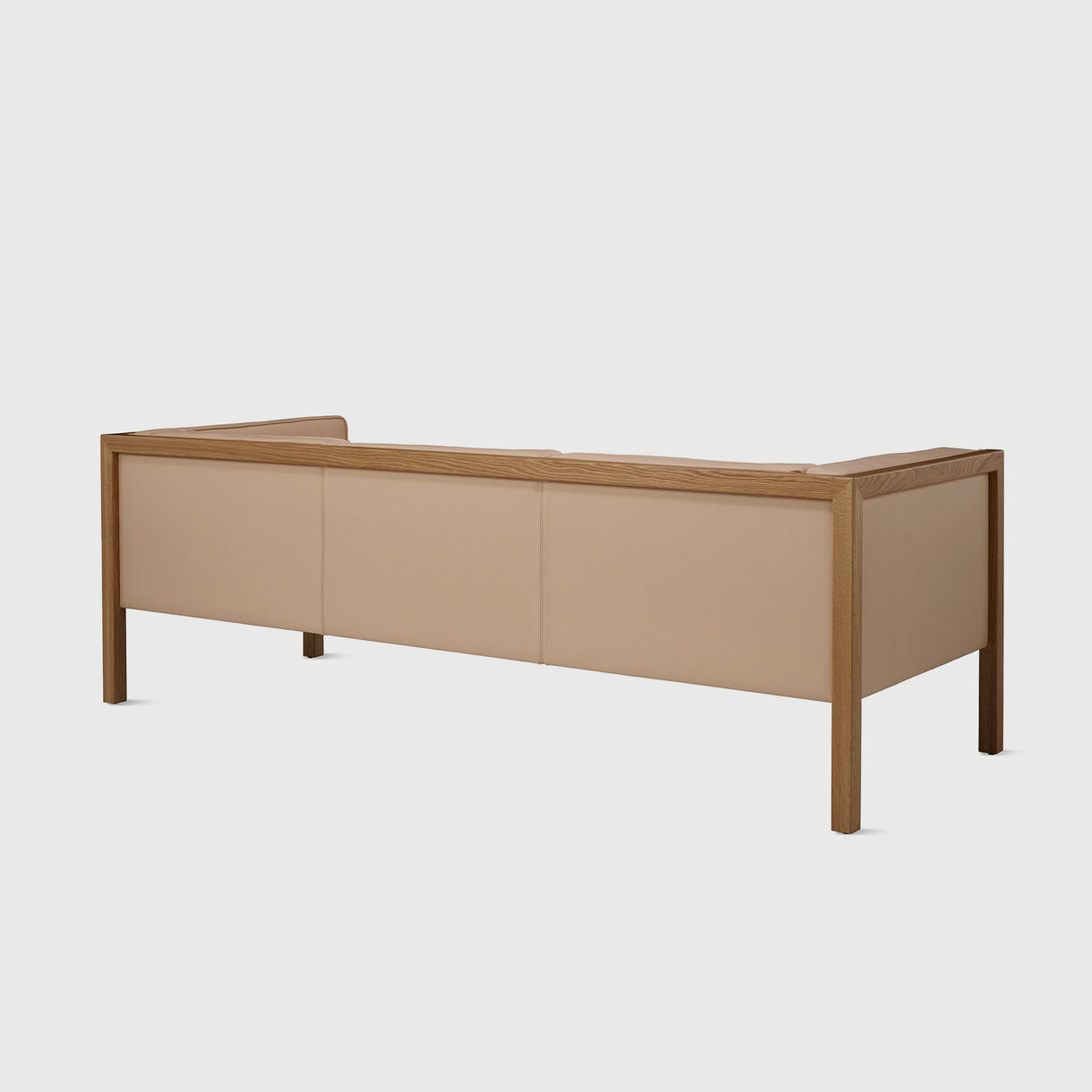Nelson Cube Sofa, 2070mm, White Oak & Balsa Leather