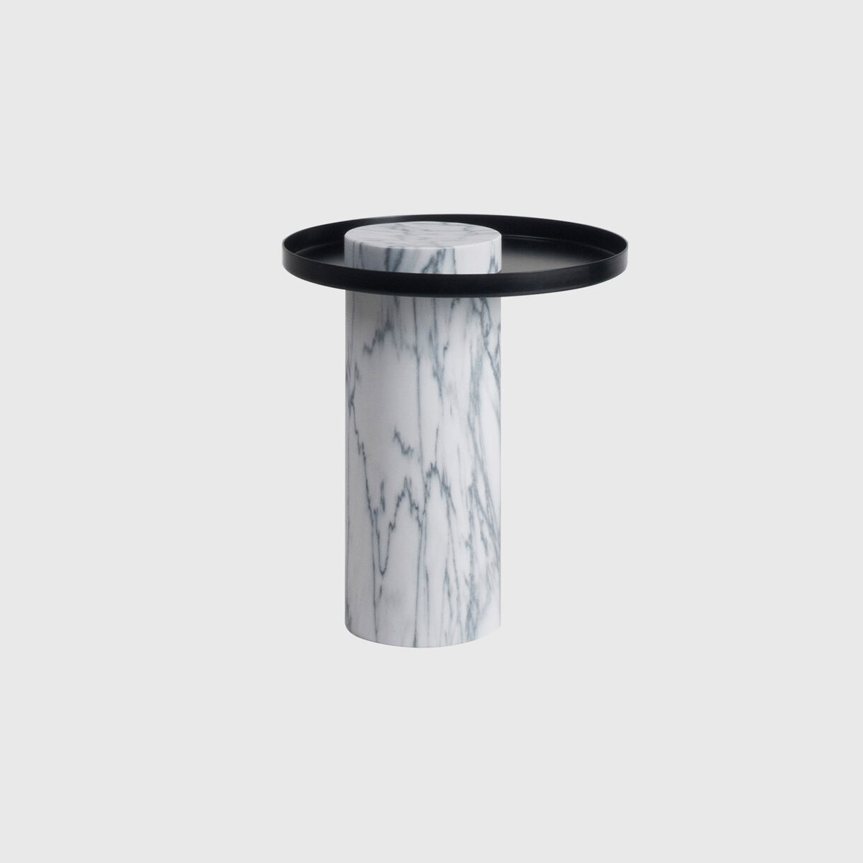 Salute Side Table, Medium, Black & White Marble