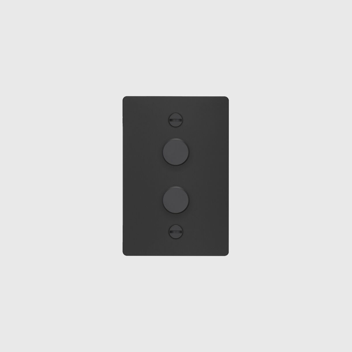 2G Dimmer Switch, Cross, Vertical, Black