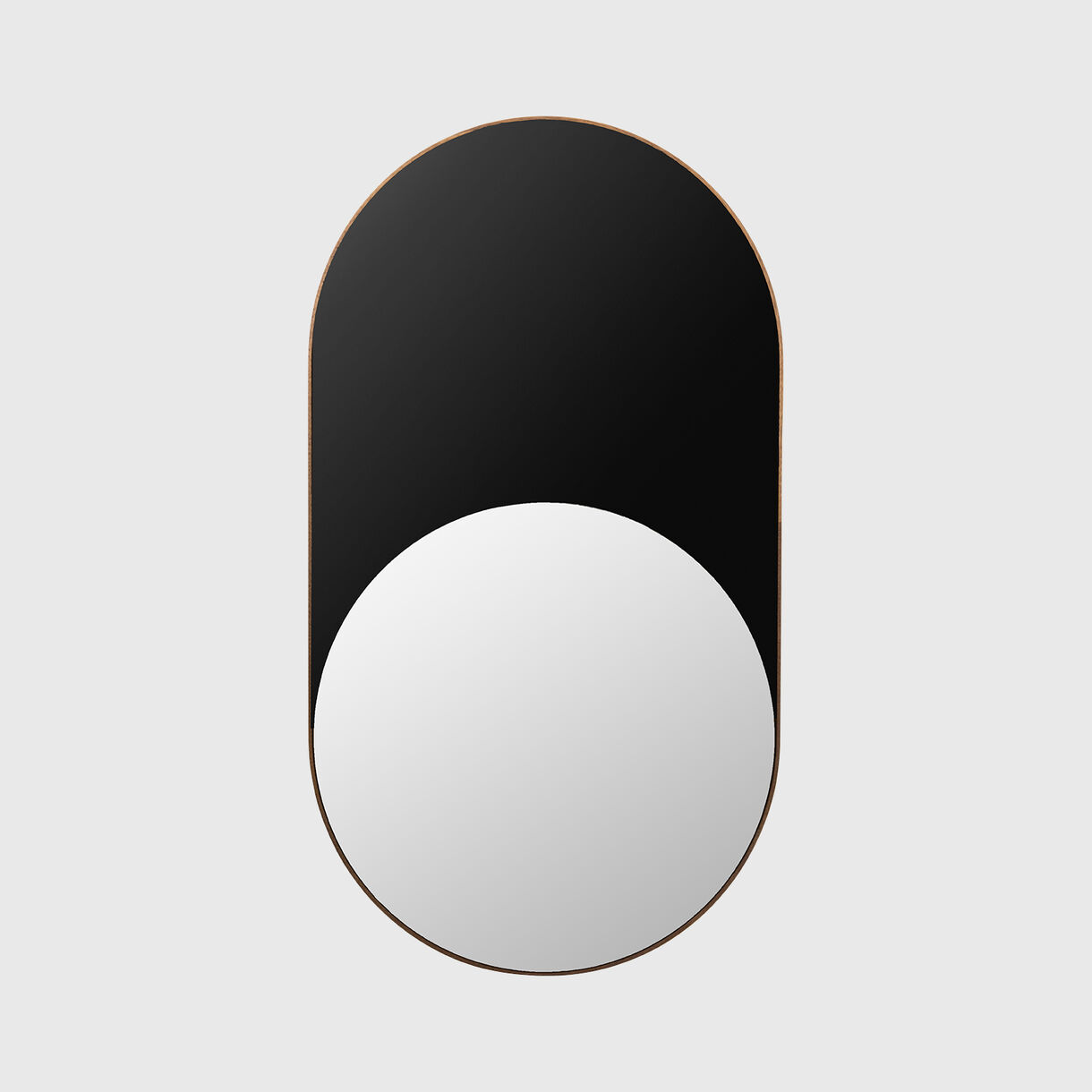 Cylinder Mirror, Black & Clear