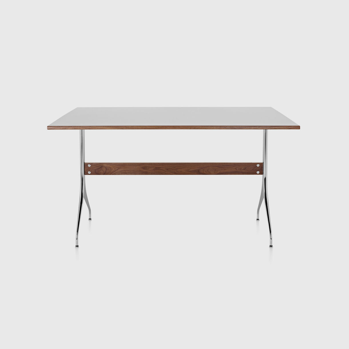 Nelson Swag Leg Work Table, White Laminate Top