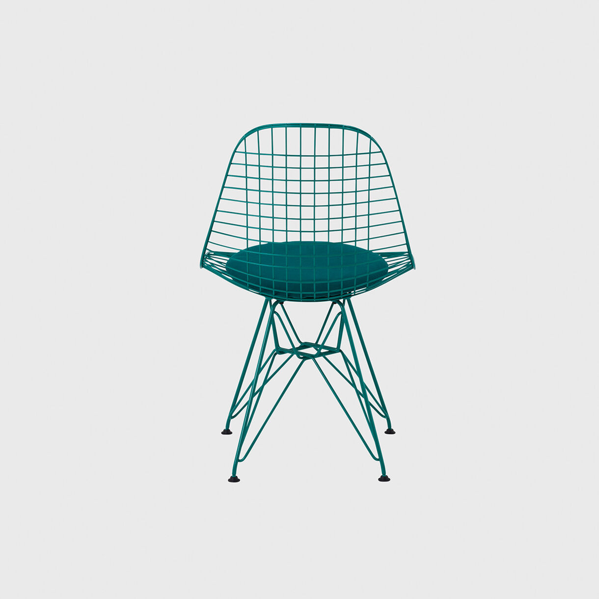 Eames Wire Chair, Upholstered Seat Pad, Mint Green