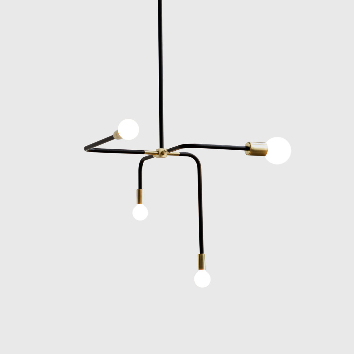 Beaubien Suspension, Black & Brass