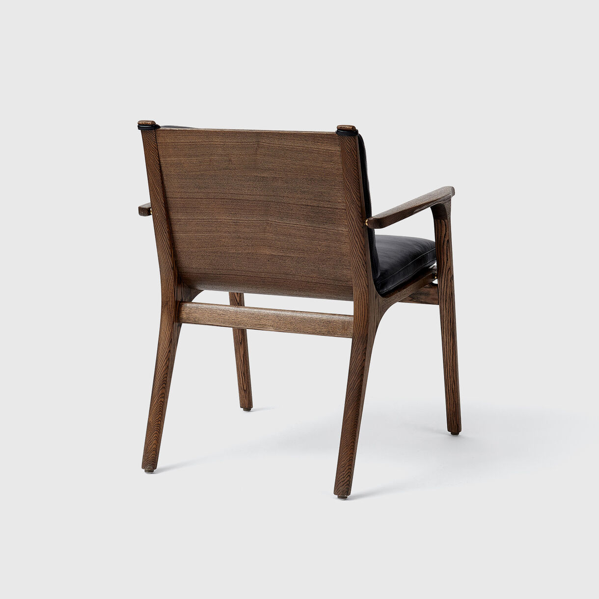 Rén Dining Armchair, Walnut & Black Leather