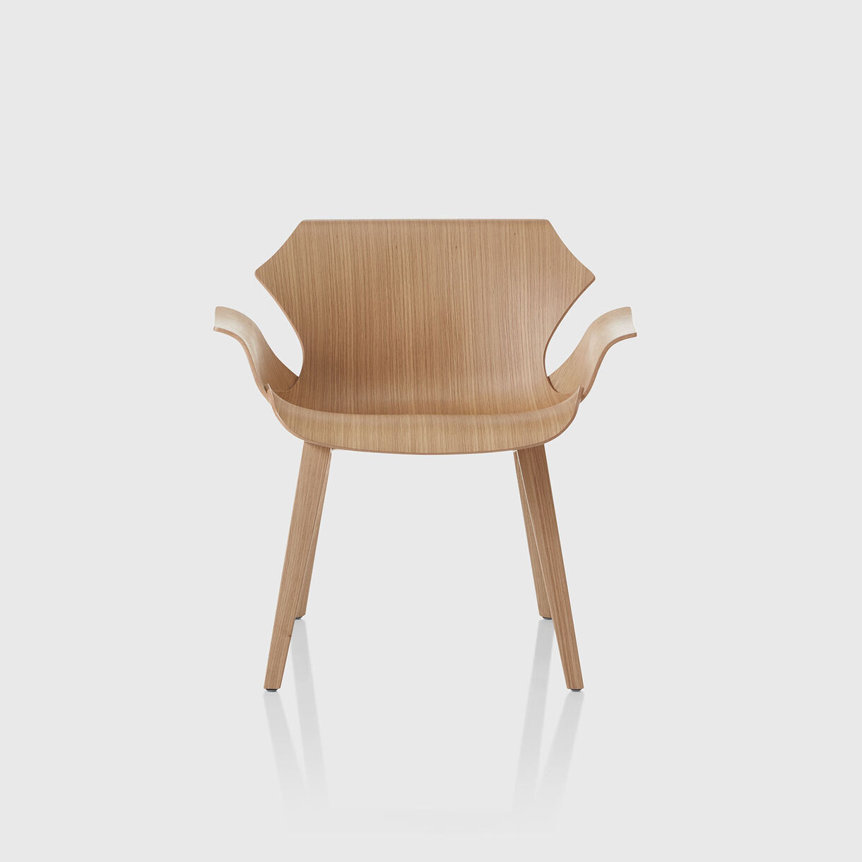 Petal Lounge Armchair, Raw Oak