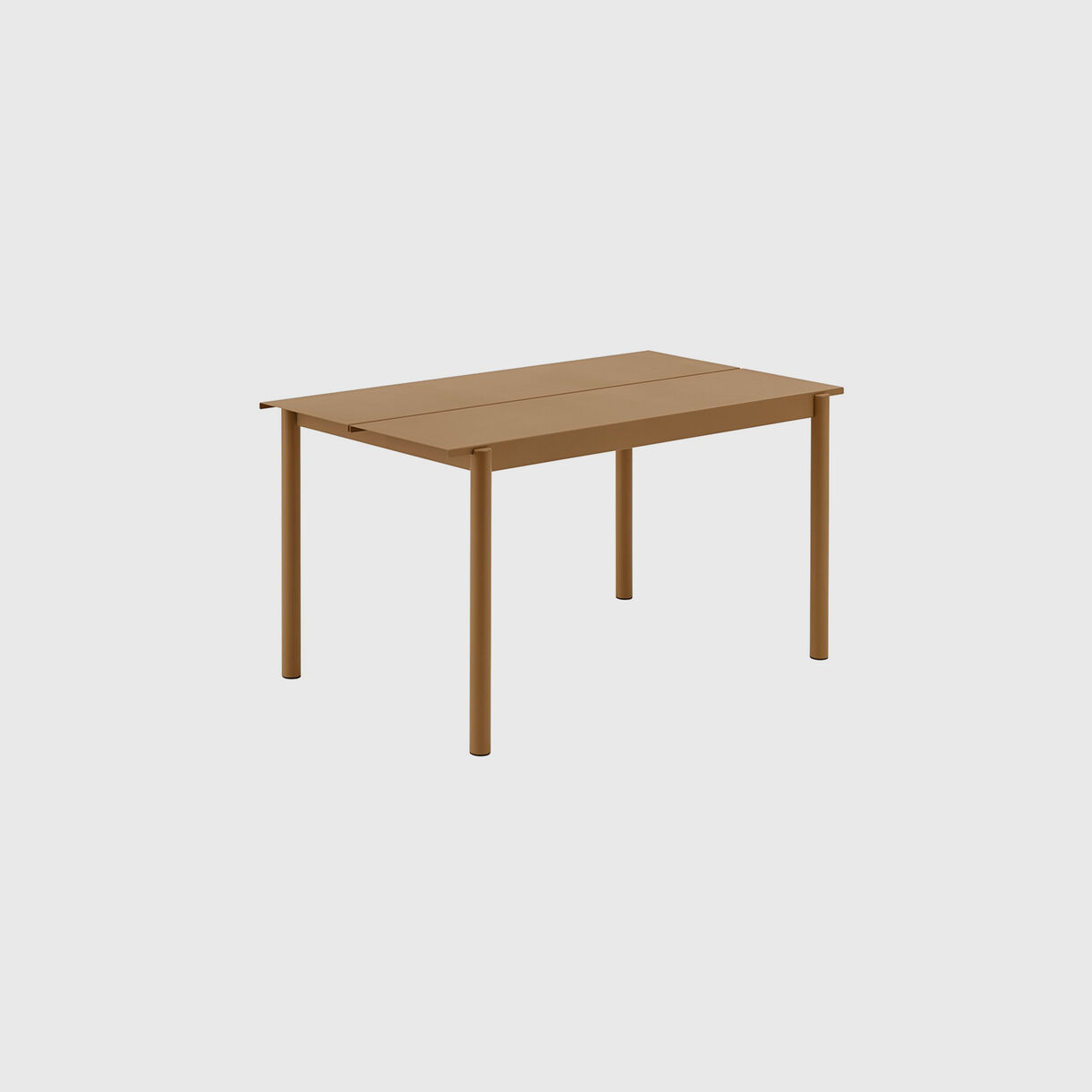 Linear Steel Table Small, Burnt Orange