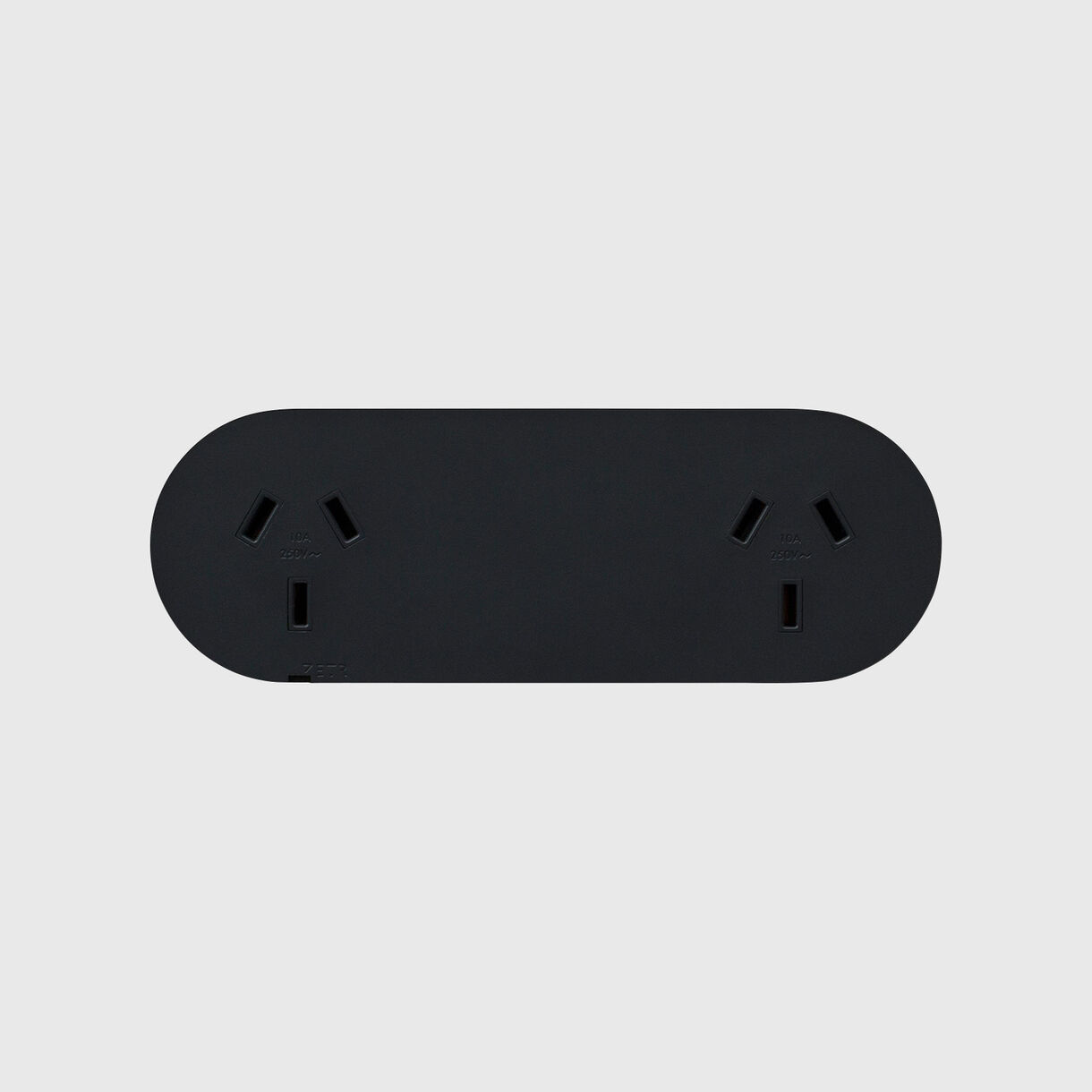Flush Double Outlet, Matte Black