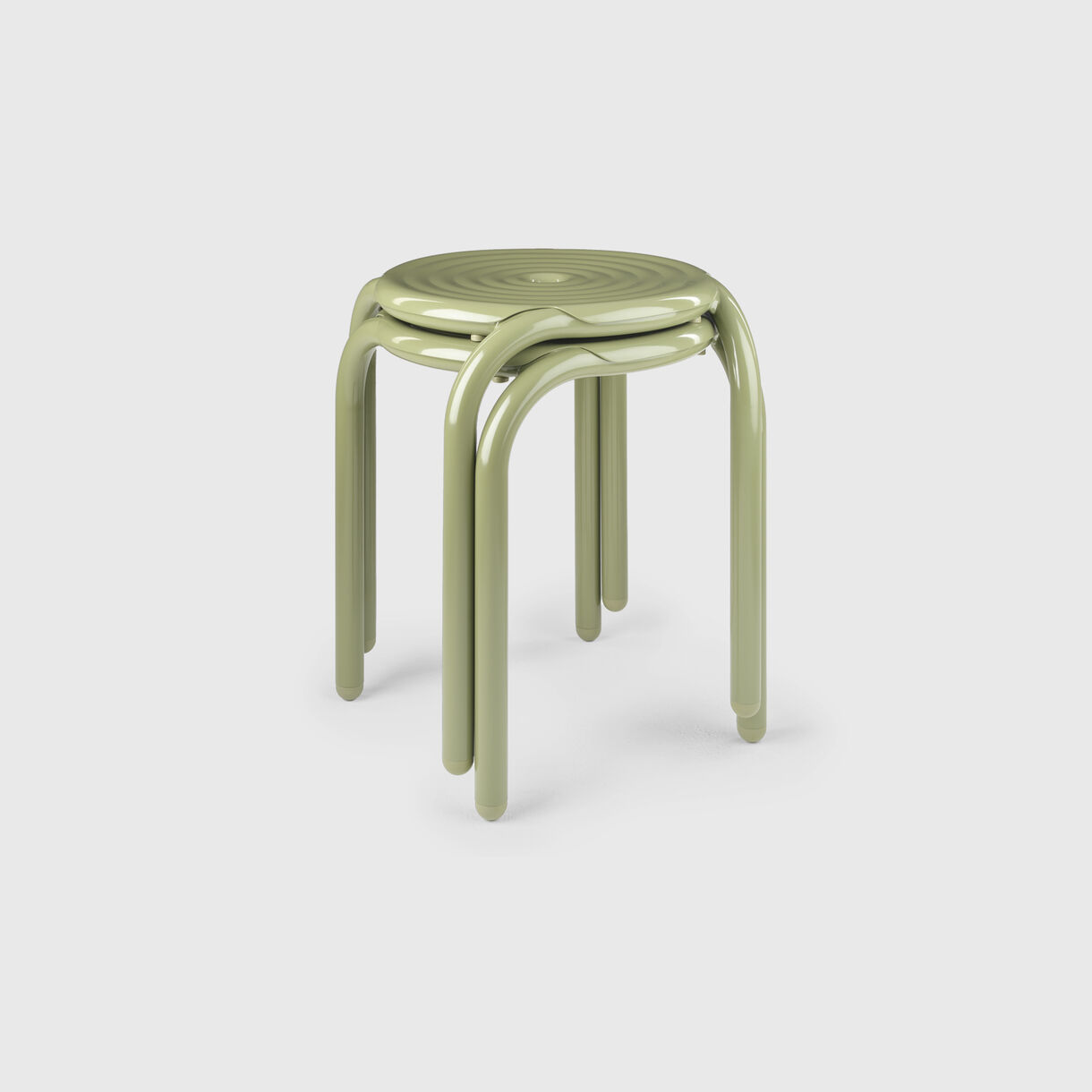 Groove Stool, Moss