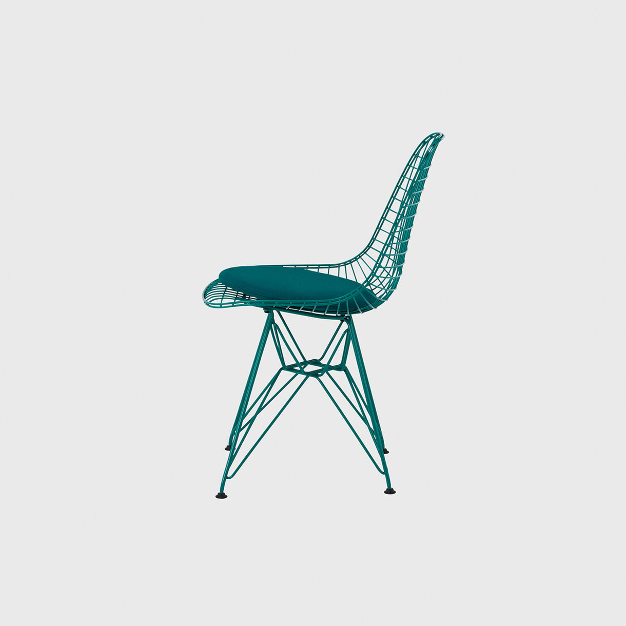 Eames Wire Chair, Upholstered Seat Pad, Mint Green