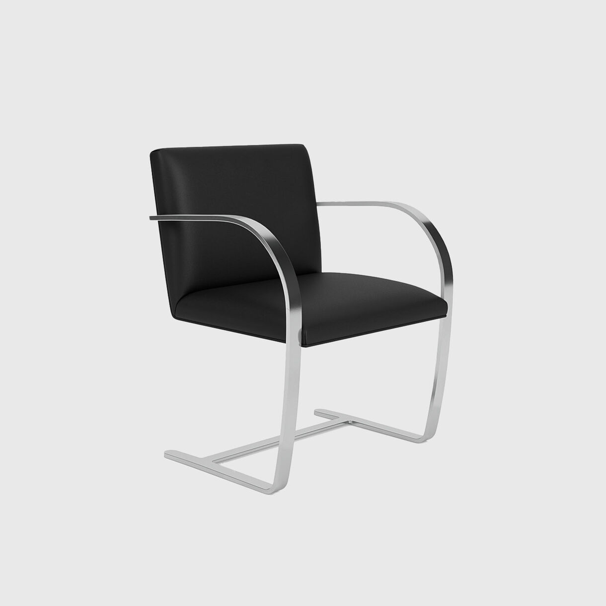 Brno Chair Flat Bar, Black Leather