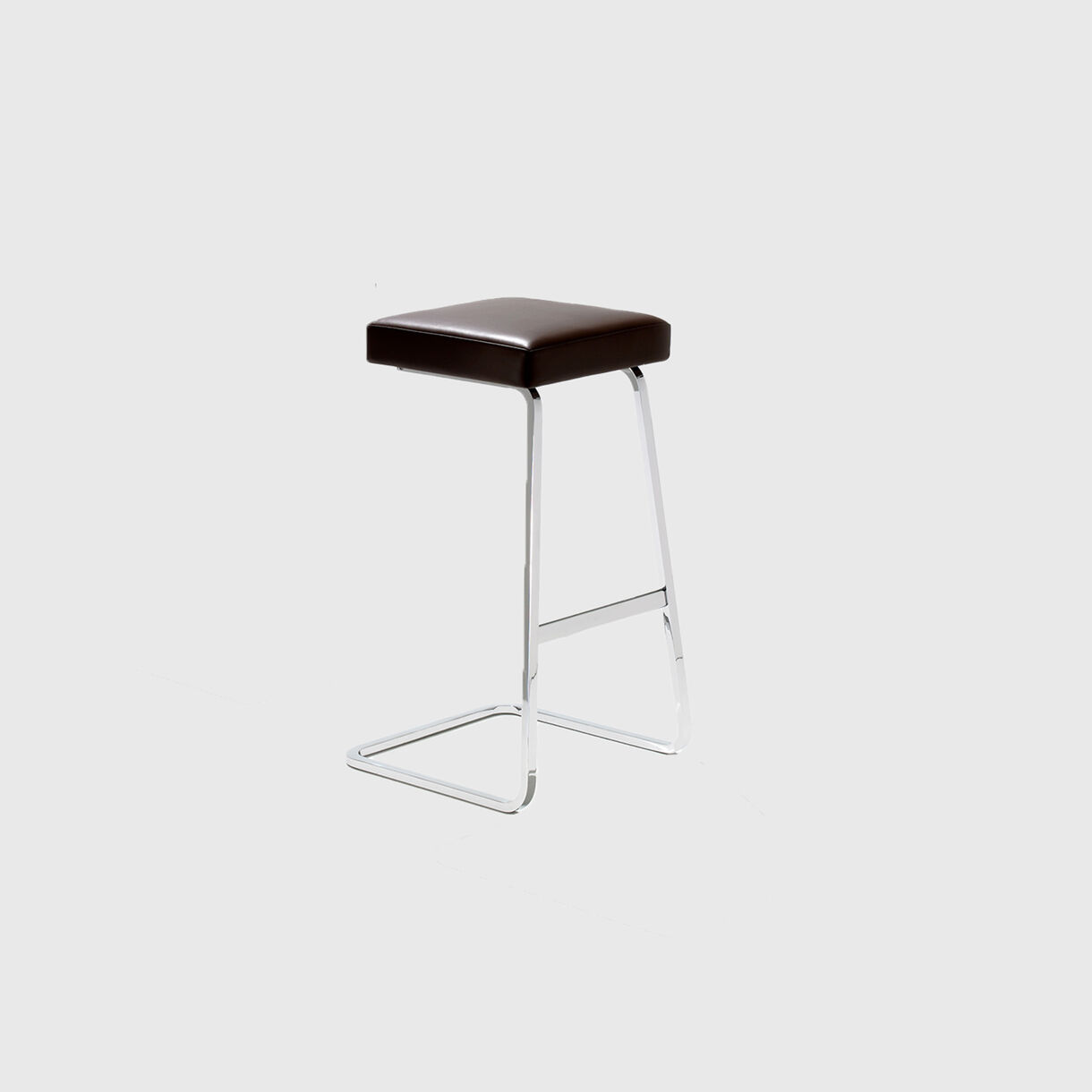 Four Seasons Stool, Brown Leather