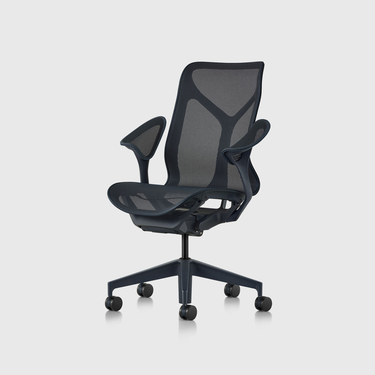 Cosm Work Chair, Mid Back, Leaf Arms, Nightfall