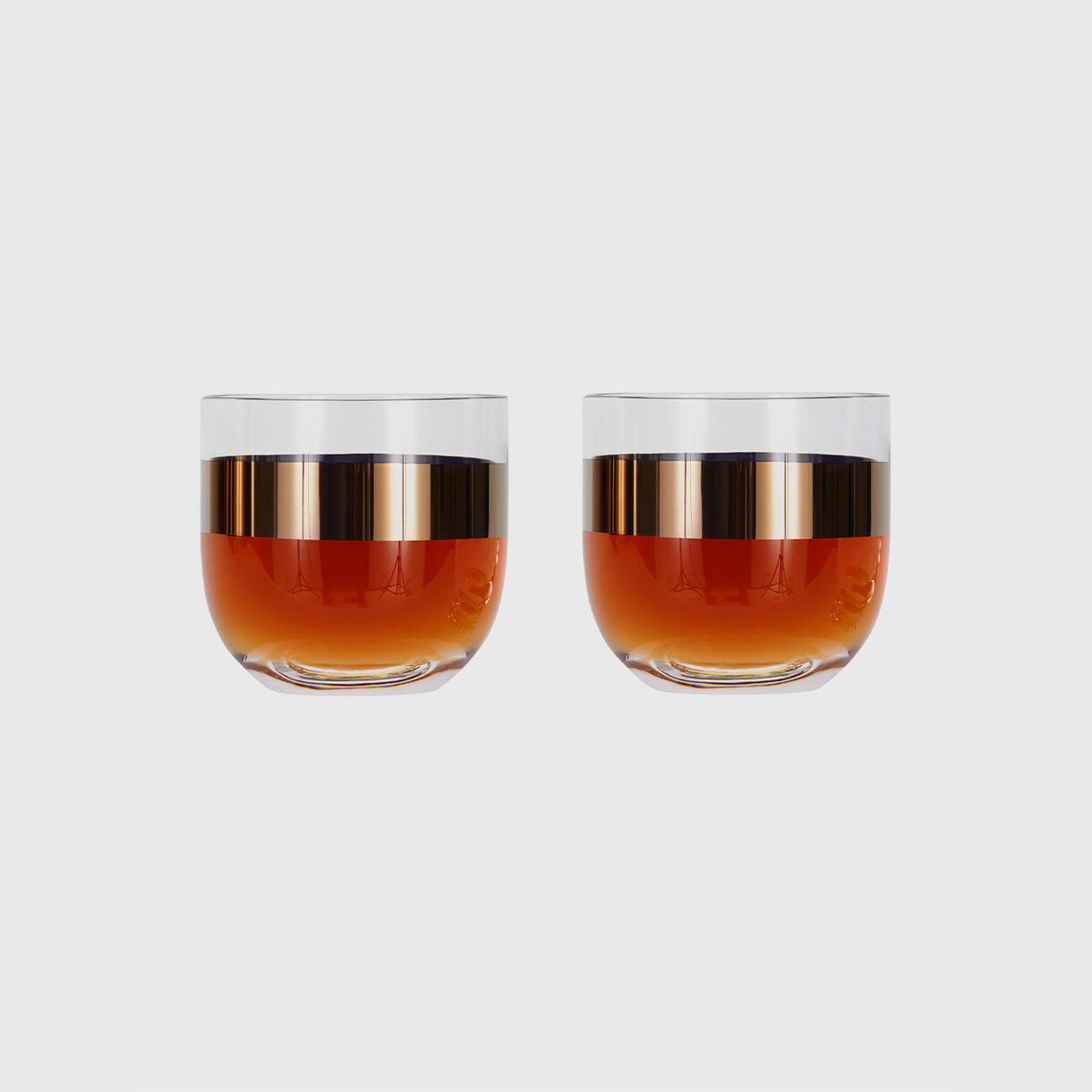 Tank Whiskey Glasses, Copper, Full