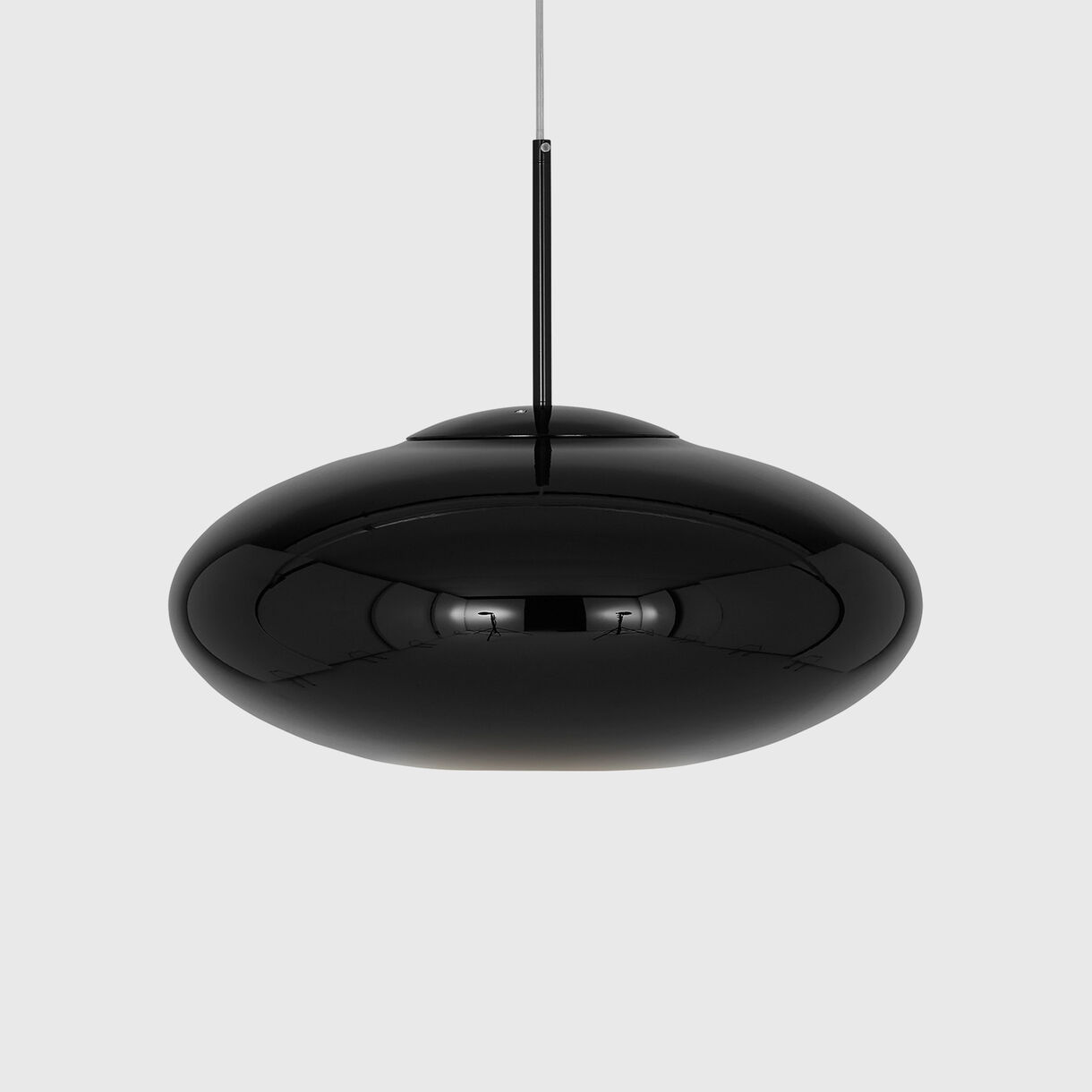 Copper Pendant Wide, Black