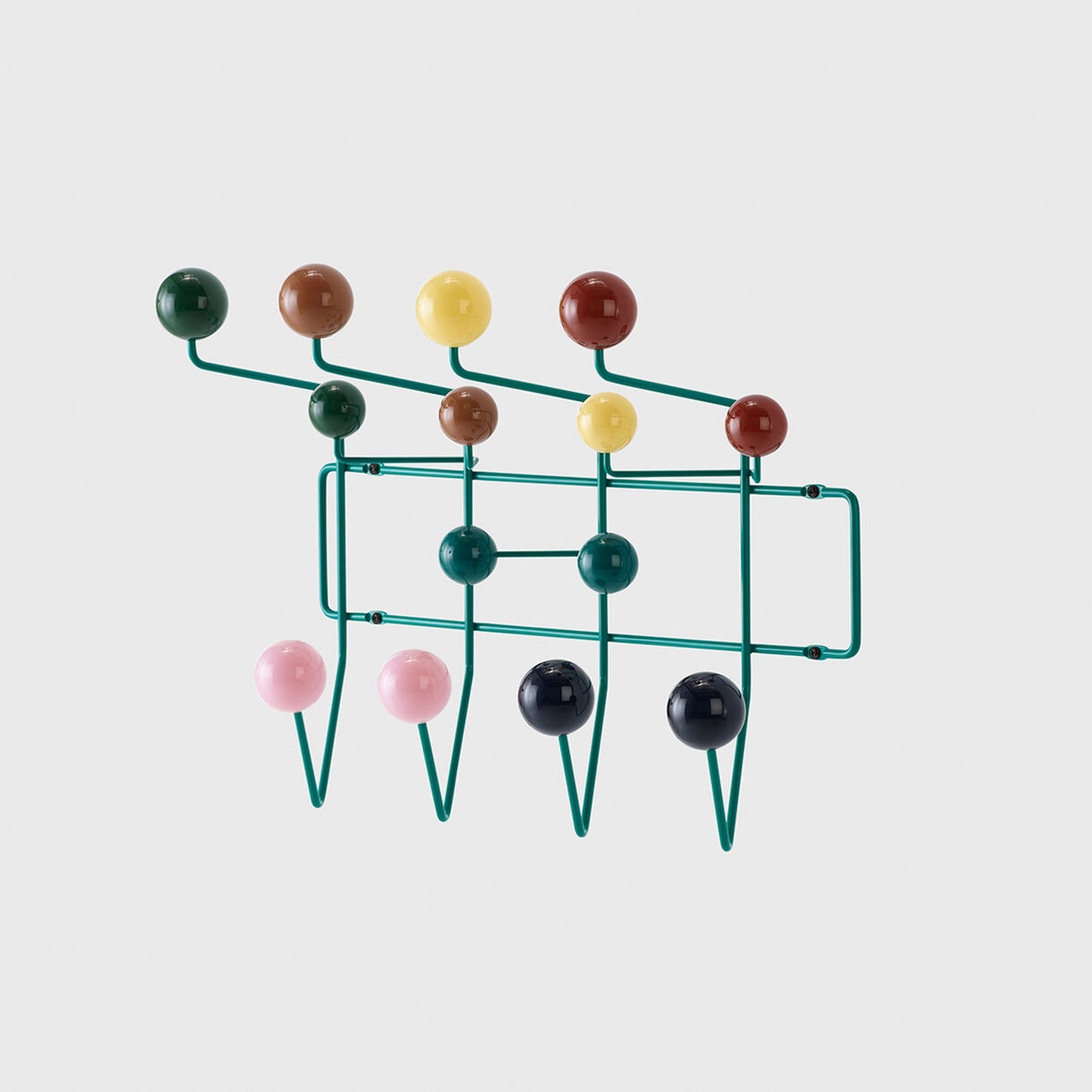 Eames Hang-It-All, Multi Colour Glass & Mint Green