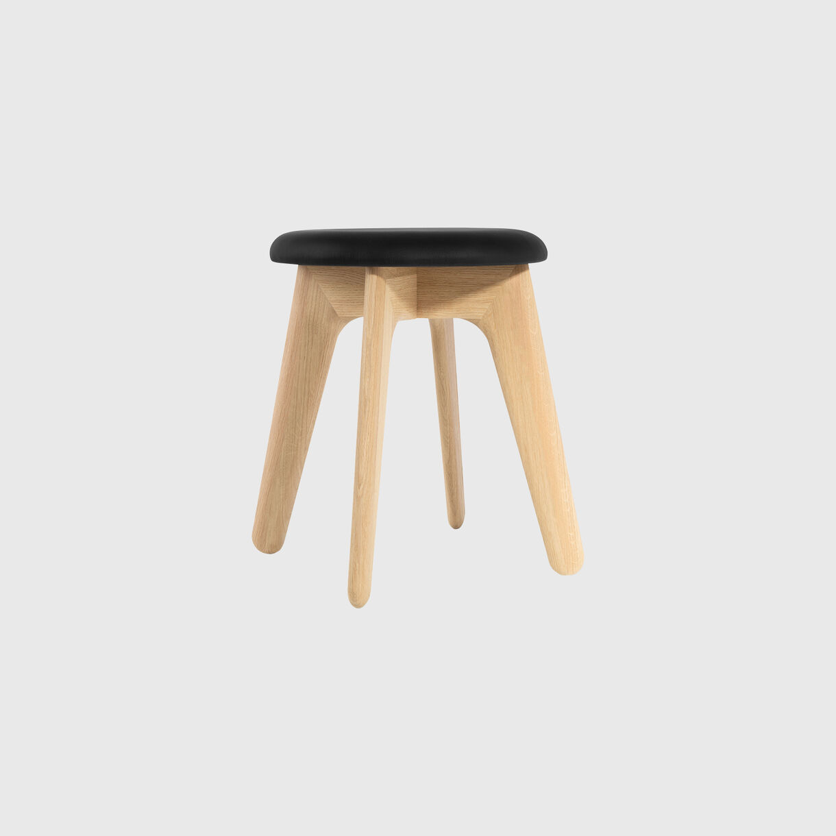 Slab Stool, Upholstered, Natural