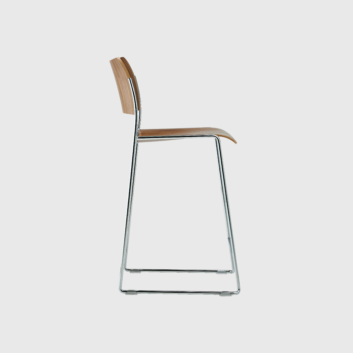 40/4 Stool, Wood Veneer Chrome