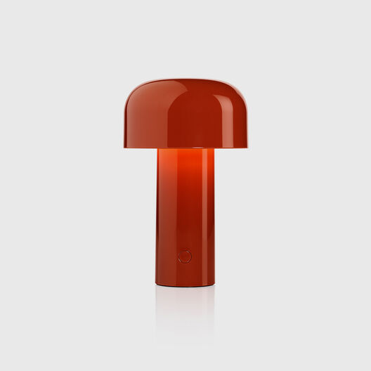 Bellhop Unplugged Portable Table Lamp, Gloss Brick Red