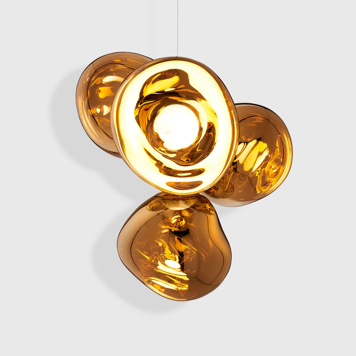 Melt Chandelier, Small, Gold