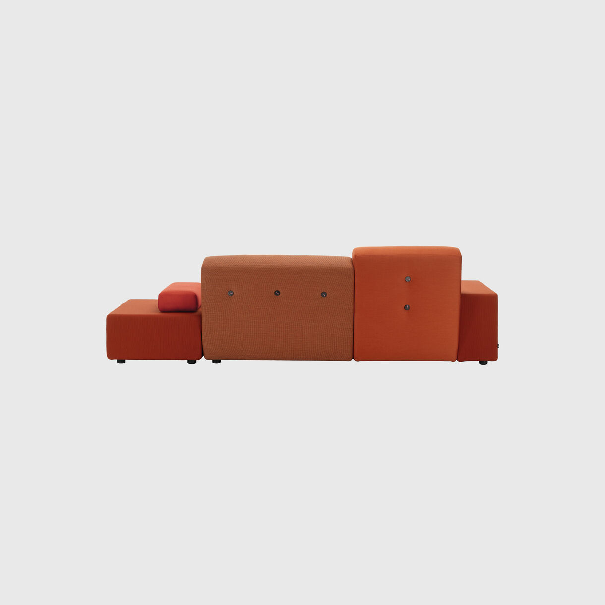 Polder Sofa, Armrest Left, Fabric Mix - Earth Red