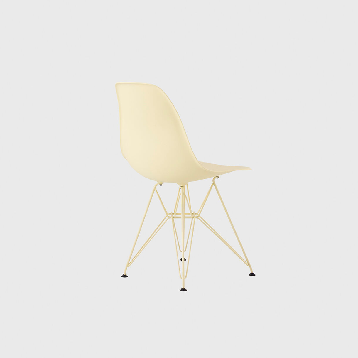 HM x Hay Eames Moulded Plastic Side Chair, Wire Base, Powder Yellow