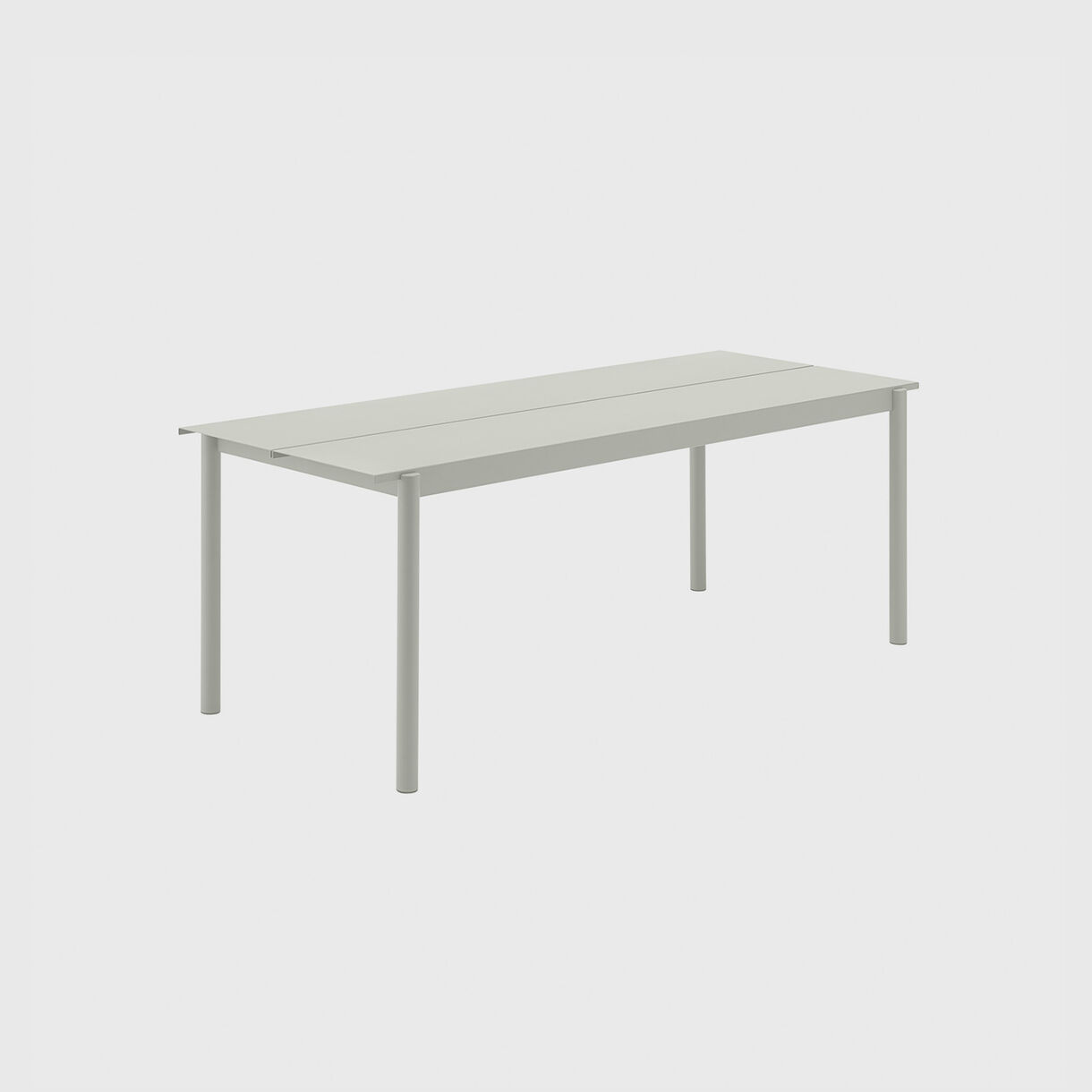 Linear Steel Table, Medium, Grey
