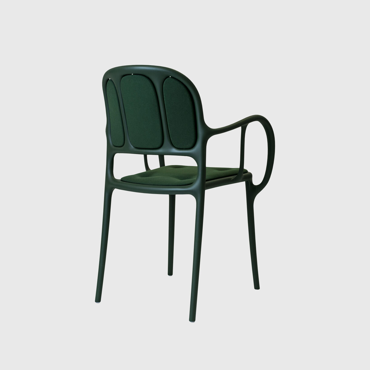 Mila Cushion Chair, Dark Green