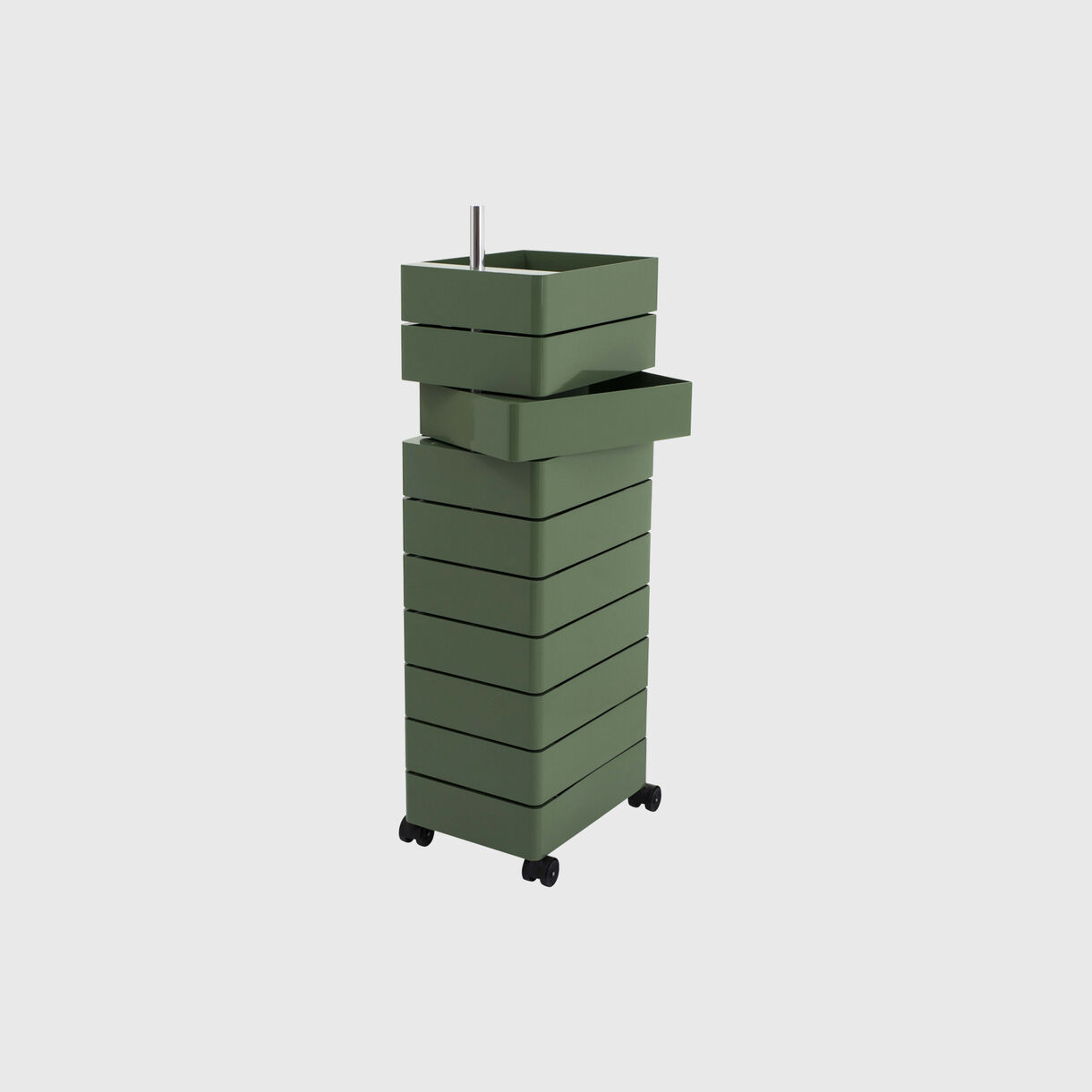 360° 10 Drawer Container, Green