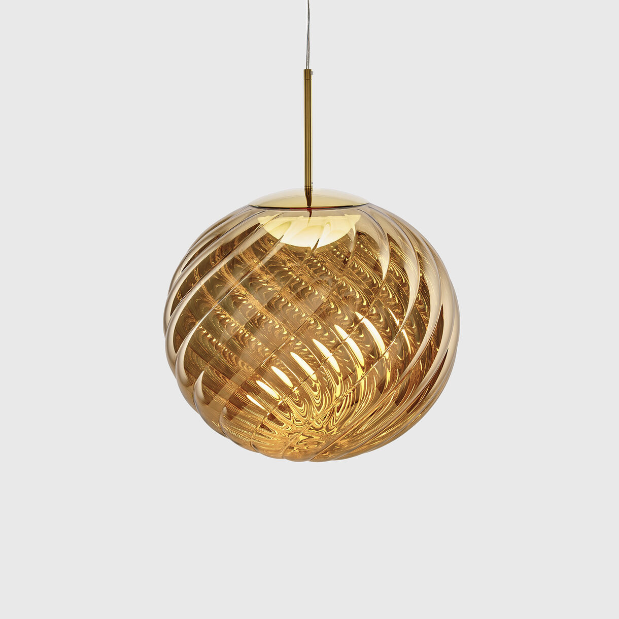 Whirl Pendant, Large, Gold