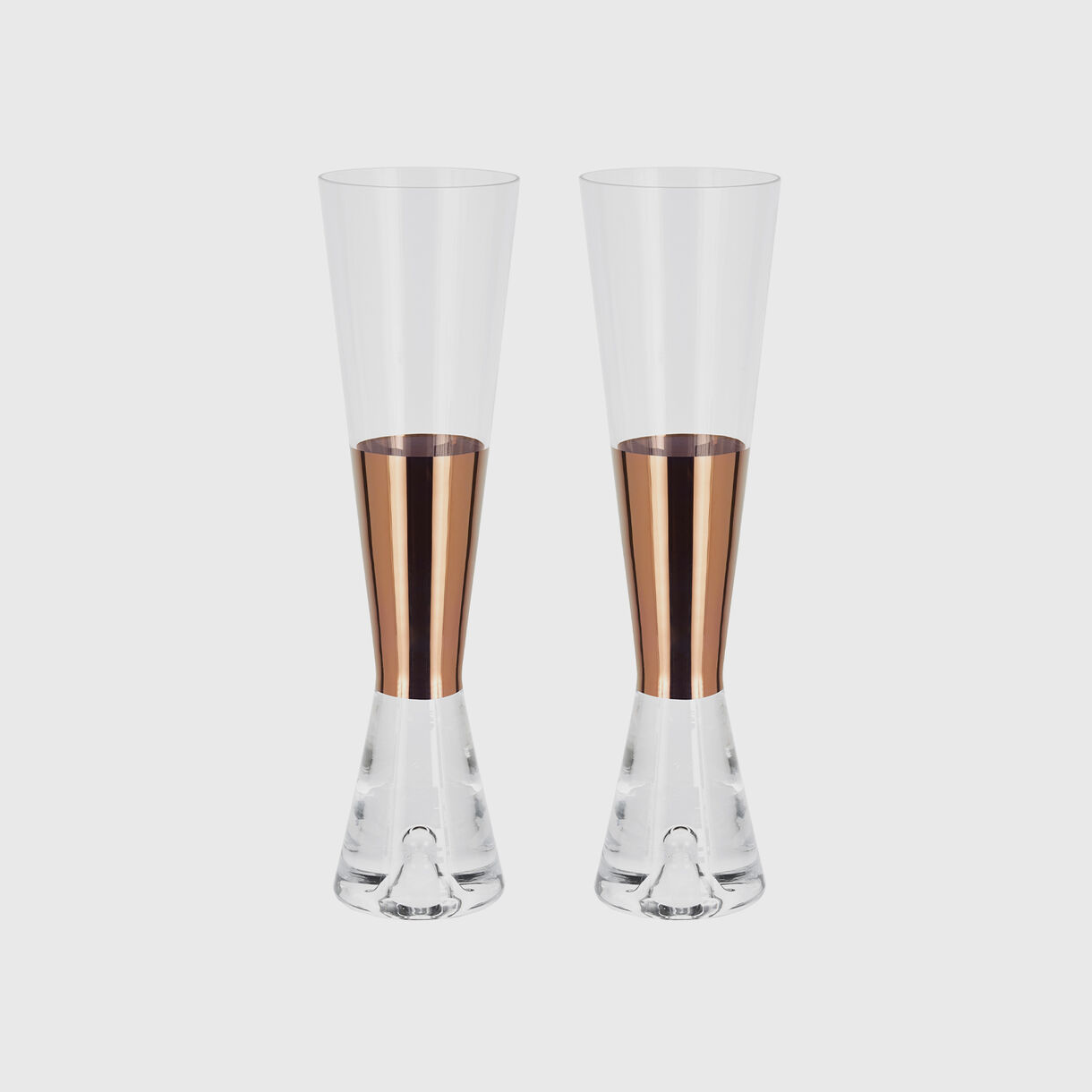 Tank Champagne Glasses, Copper