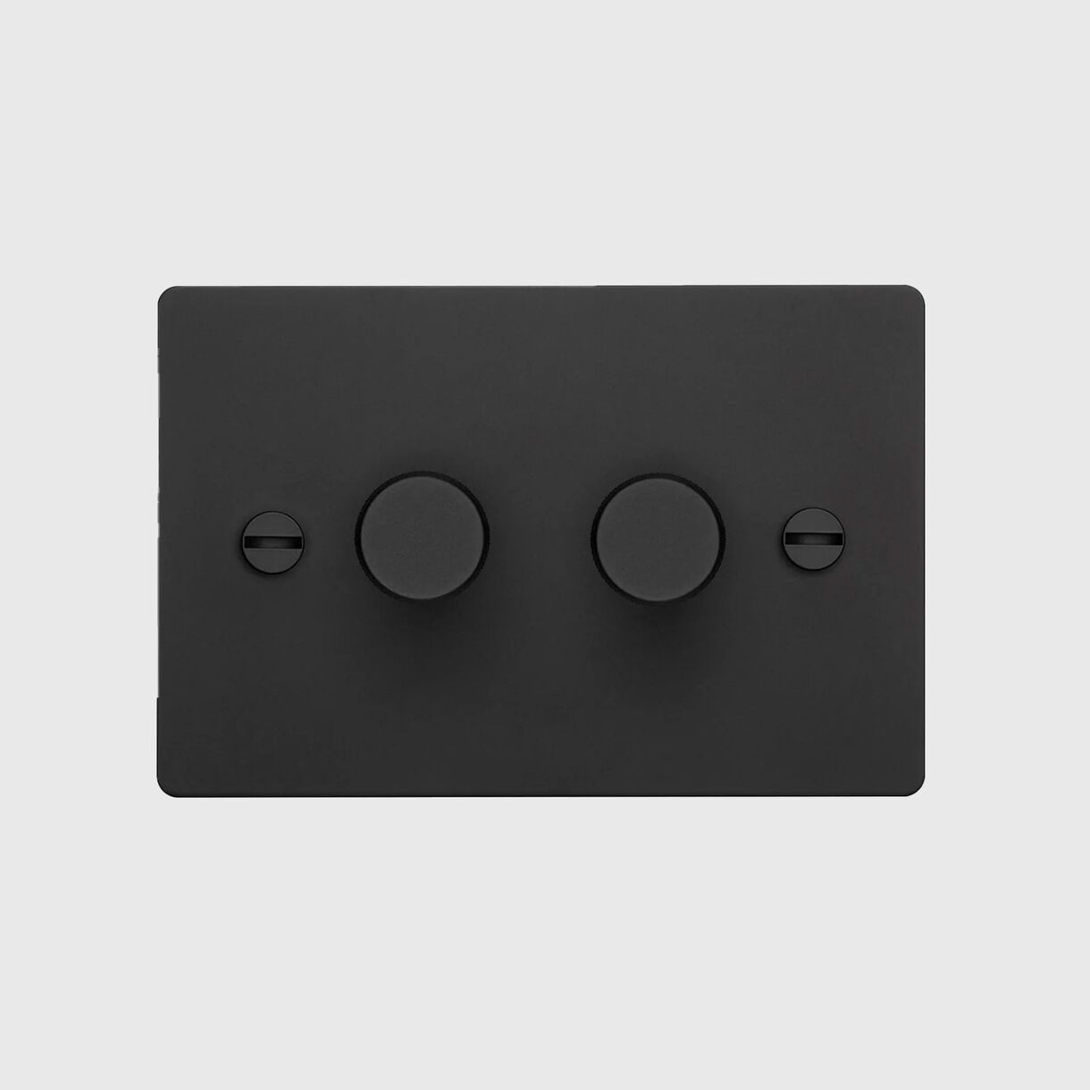 2G Dimmer Switch, Cross, without Logo, Black
