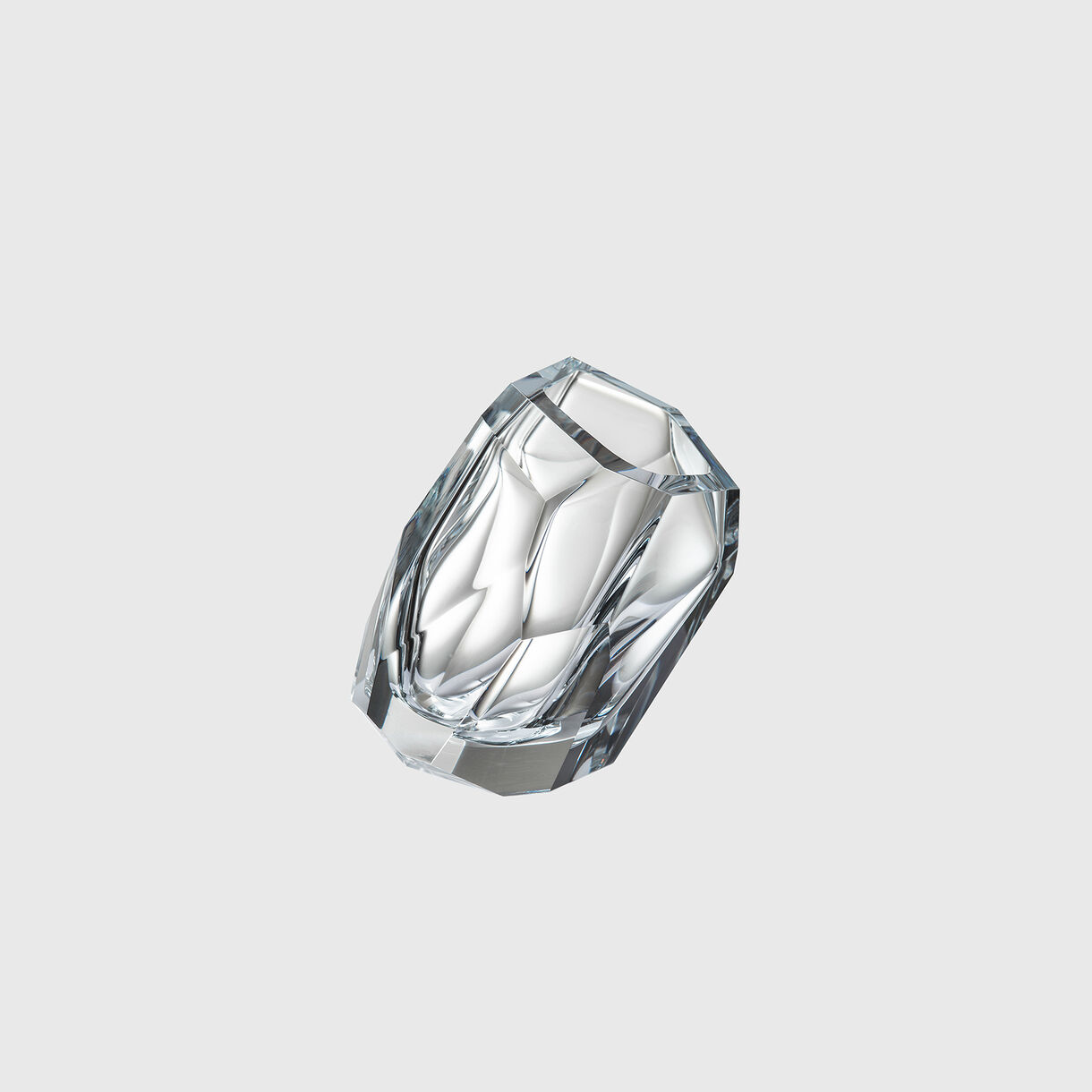 Crystal Rock Vase, Small, Clear