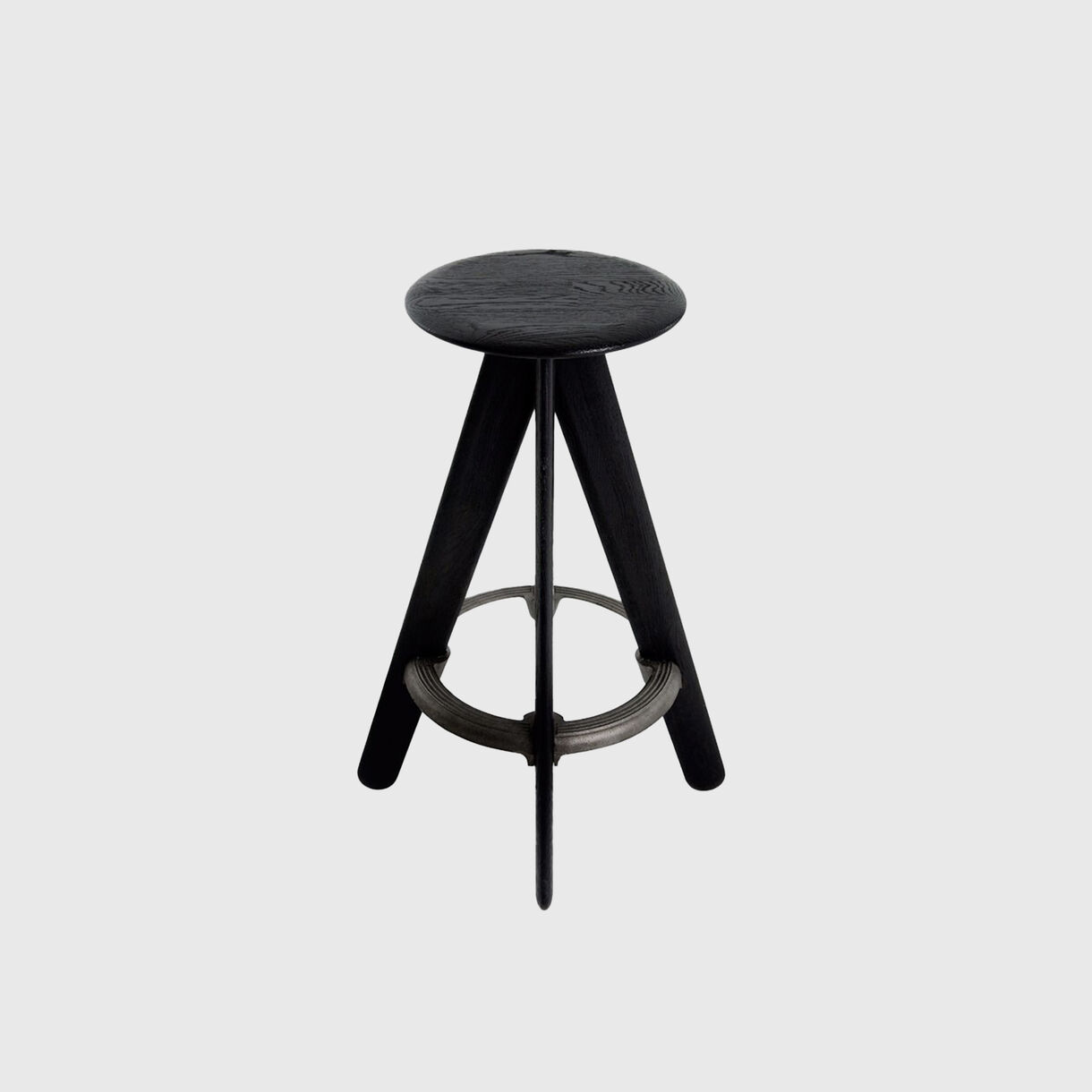 Slab Bar Stool, Black