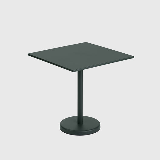 Linear Steel Cafe Table, Dark Green